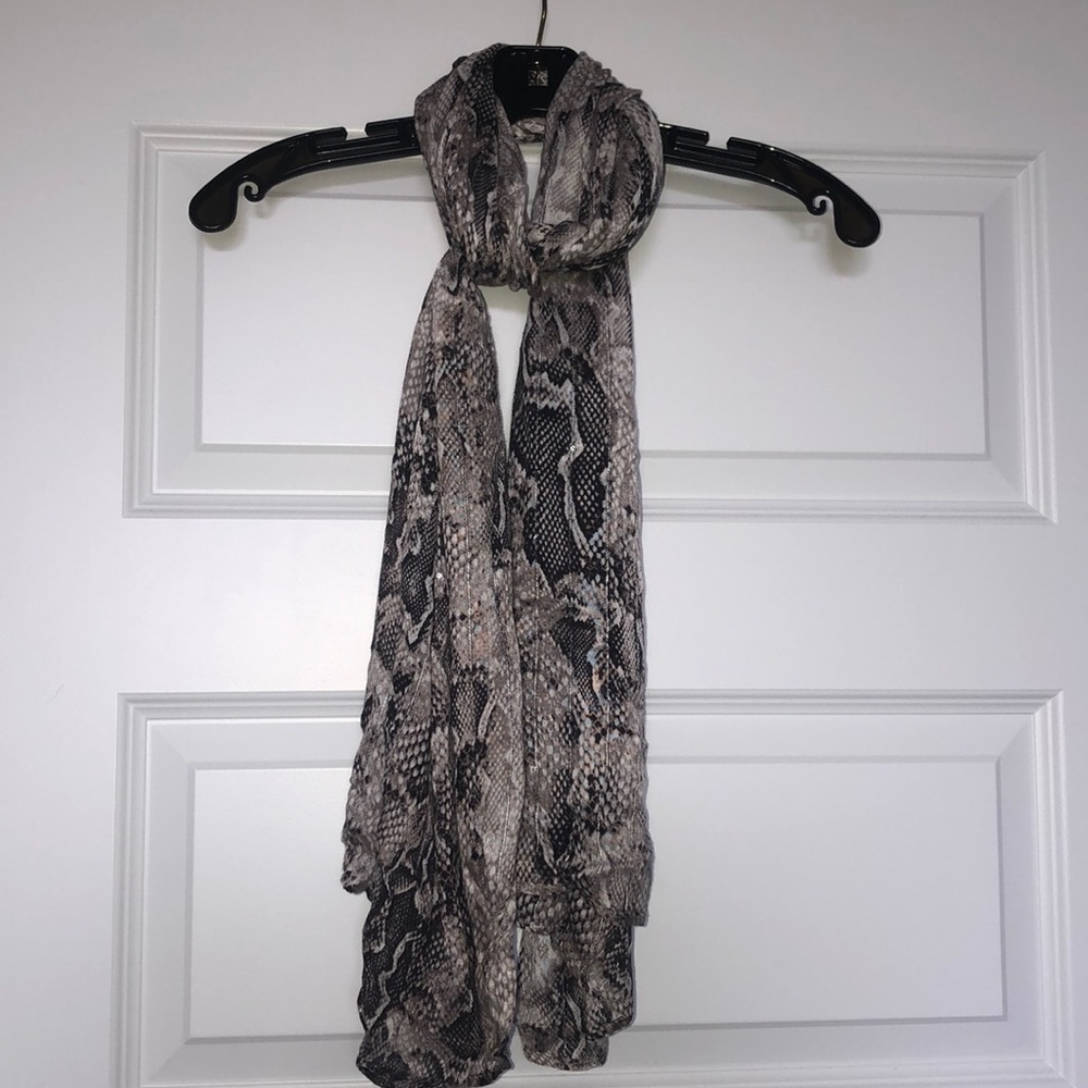 WHBM Snake Print Oblong Scarf